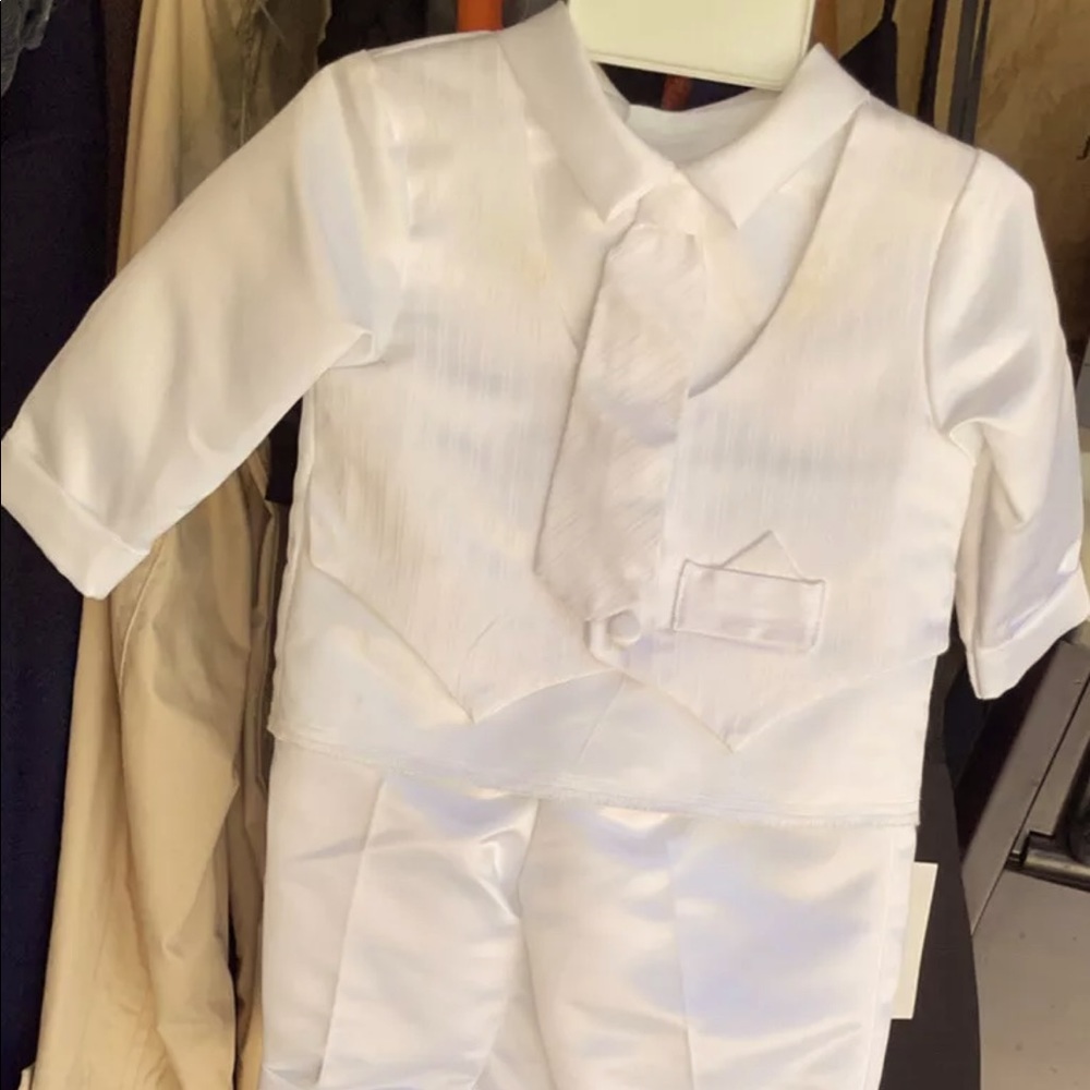 Baby boy baptism/christening 3pc outfit 6-9 month